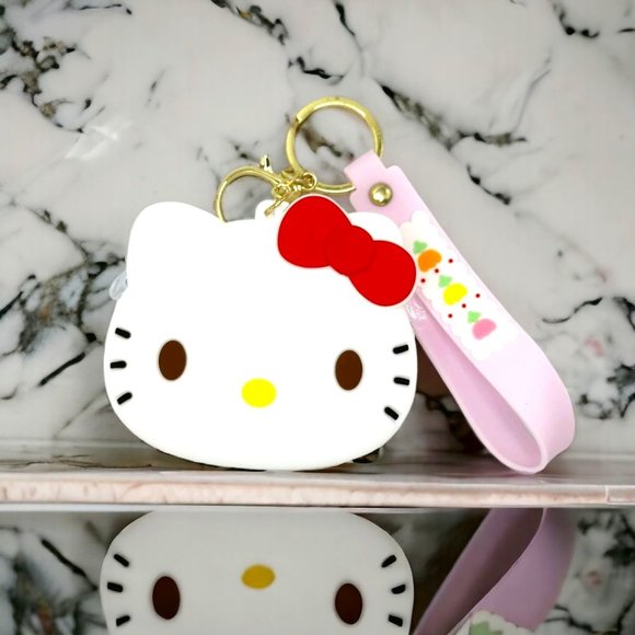 Keychain Hello Kitty Wallet Coin Purse  Anime Sanrio Gift for Kids Women - Picture 1 of 5